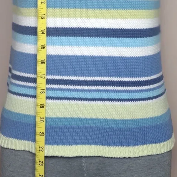 Square Neck Striped Sleeveless Sweater - Picture 11 of 13